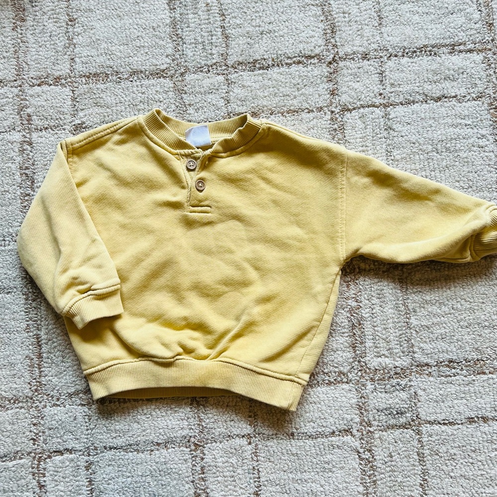 Zara baby yellow sweatshirt